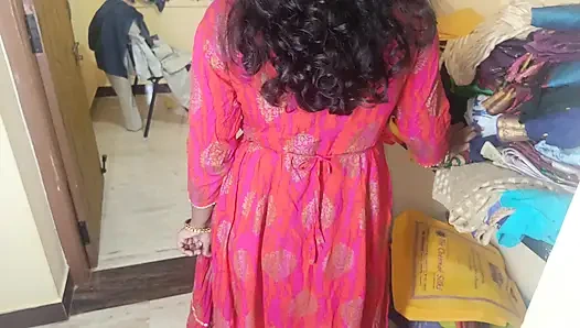 Housewife showing cute breast for her step brother