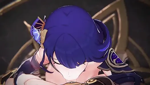 Genshin impact - raiden shogun ve aether tutkulu seks sahnesi - tatlı inleme - 3 boyutlu hentai animasyon