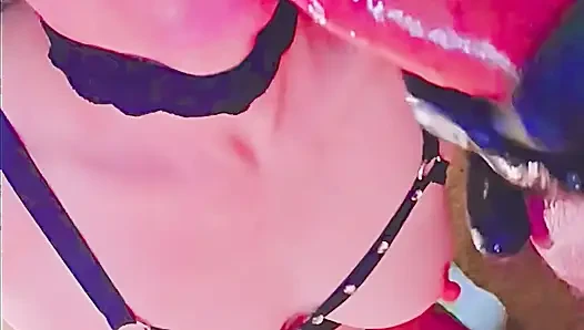 A Nighthore with 2 Phat Lips and thick Cum Stringers