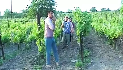 Almanya'dan kısa saçlı genç kız arka bahçede grup seks yapıyor