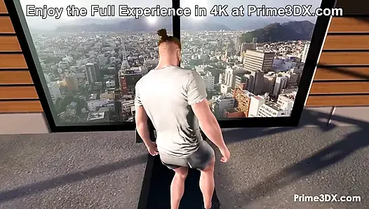 Futanari jimnastik hakimiyeti: Buff adam Prime3DX'te terli bir egzersiz seansında asılı futa tarafından yoğun bir şekilde zevk alıyor