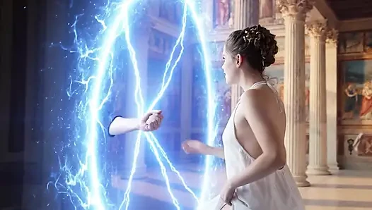 Helen of Troy fucks and sucks and gets cum inside her pussy and on her belly