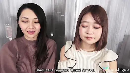 Azgın lounge kızları, mio yoshikawa ve asuka suzumura lezbiyen şovunda