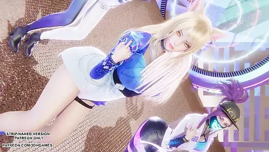 Mmd kpop iblis avcıları - huntrx - altın ahri akali kaisa seksi kpop dans league of legends hentai sansürsüz 4k 60 fps