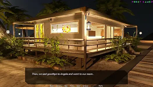 Tk8000'in balayı adası - üvey kız kardeşim ve üvey kız kardeşim döl değiştiriyor