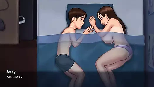 Üvey kız kardeş jehny yemek masasında üvey annesinin arkasından sikiliyor