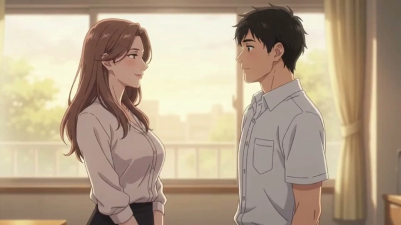 Young teacher Is Way Too Relaxed With Her Adult Student