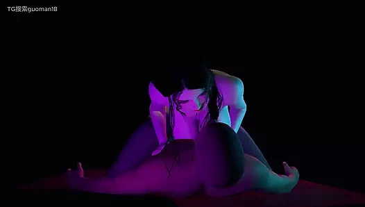 3d - seksi Asyalı orta yaşlı seksi striptizci amını sikmek için seni azdırıyor