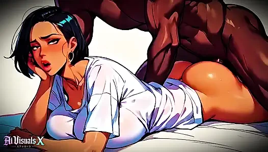 (4k) yapay zeka 3 boyutlu animasyonlu - ateşli büyük götlü latin ve büyük zenci yarağı ırklararası sikiş (ai visuals x)