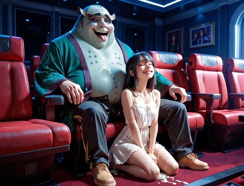 Sadece filmi izlemek istedi ama götünü kucağına dölle siktirdi (ai oluşturuldu)