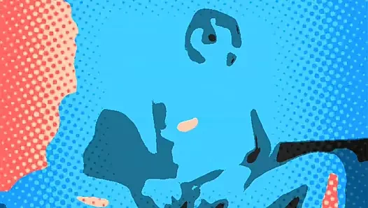 Pop art bu kedi yalama