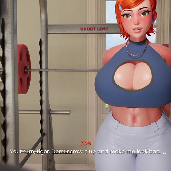 Benten'den Gwen antrenman sırasında sikiliyor. Sert yarağımı gördü ve sikişiyor