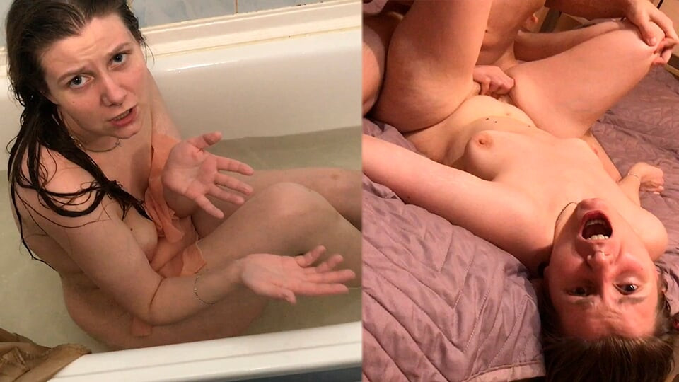 A guy cheated on his wife after finding an unknown sexy MILF in the bathroom and fucking her - Russian porn - Lovessie