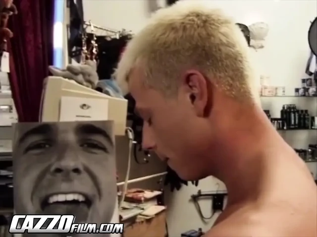 Blonde Guy Fucked In A Sex Toy Shop
