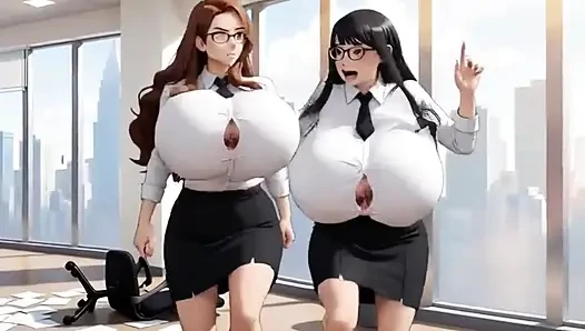Komik büyük memeli ofis, ai animasyon