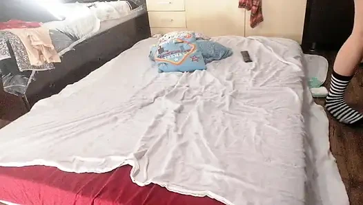 Amateur MILF doing hairy yoga, hairy babe, big ass, big tits