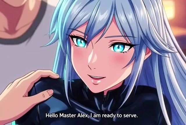 Android sex robot malfunctions and dominates her owner Hentai