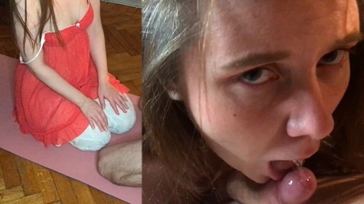 Compilation - Backstage and Funny. Part 3 - A Deep Blowjob at Home with a Sexy MILF in a Bright Short Dress - Lovessie