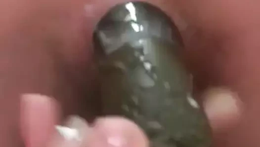 Duş mastürbasyon büyük siyah oyuncak