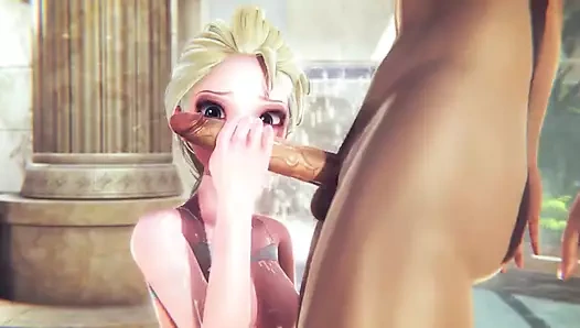 Elsa sikiliyor ve dölleniyor