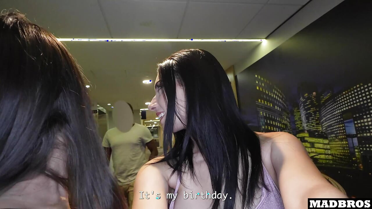 Two Colombian Tourists Invited Us To Their Hotel Room To Get A Double Penetration As Birthday Present !!!