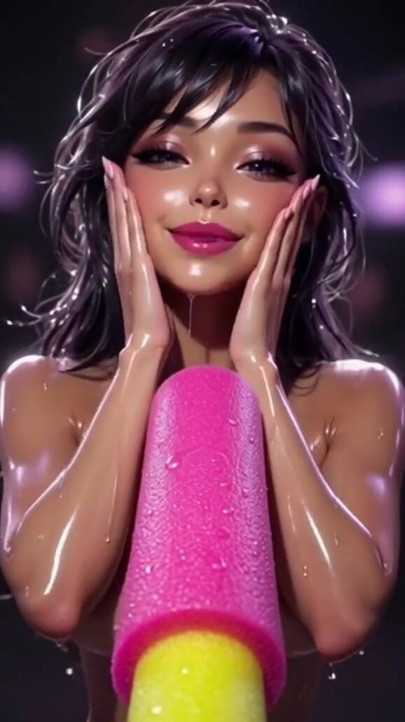 Anime Step daughter Point Of View Bobble Head Dirty Talk Slim Perky Small Tits Pool Noodle Play For Daddy | Clip 1