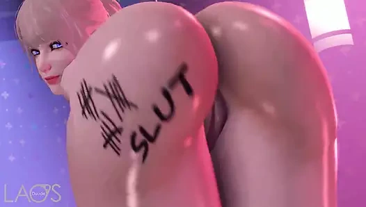 Sevimli sarışın azgın kız yummy kıçını twerk yapıyor