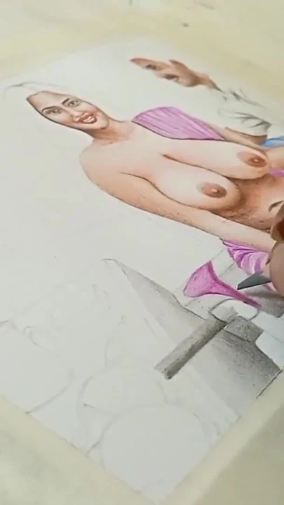 Seksi desi Hintli köylü kadının açık bir banyoda kayınbiraderi ile sikiştiği erotik sanat veya çizim | Klip 1