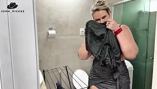 MILF with Her Sexual Fantasy Smelling the Boy's Underwear