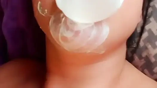 Sticky Bubblegum Facial - Nude POV - Bunny Looner