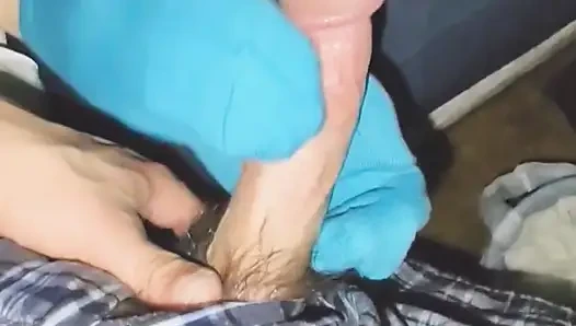 Seksi mavi no show bilek çorap çoraplı mastürbasyon elle muamele boşalma