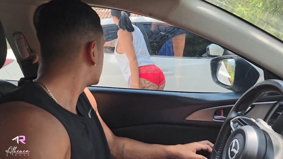 Colombian Has Sex in a Public Car Wash with a Guy with a Big Cock - Athenea Rose & Max Betancur