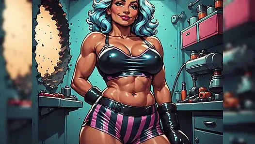 Seksi kadınlar boxercise art