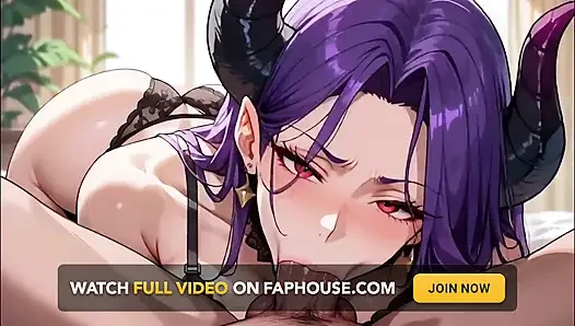 Succubus iblis kız yatak odanda görünüyor ai
