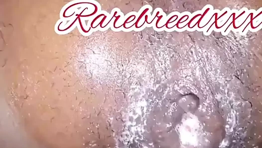 Kremsi karışık Batı Hintli latin amcık (rosebud alert)