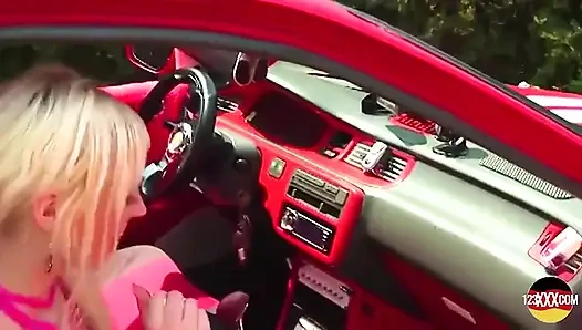 Alman sarışın tıraşlı amını bakış açısıyla parçalatıyor