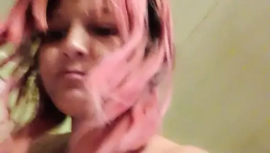 Mexican blonde gets hot with a fake one