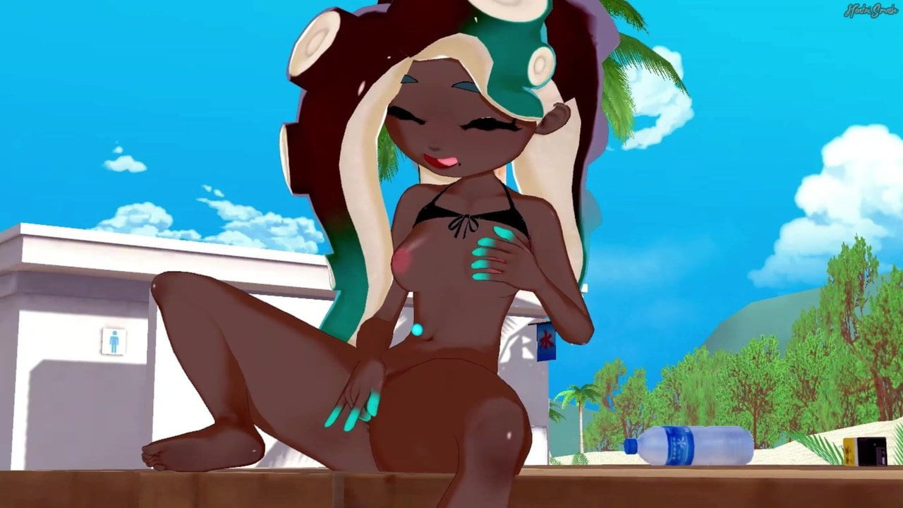 Marina ida sahilde onu kedi parmakları. splatoon 2 hentai
