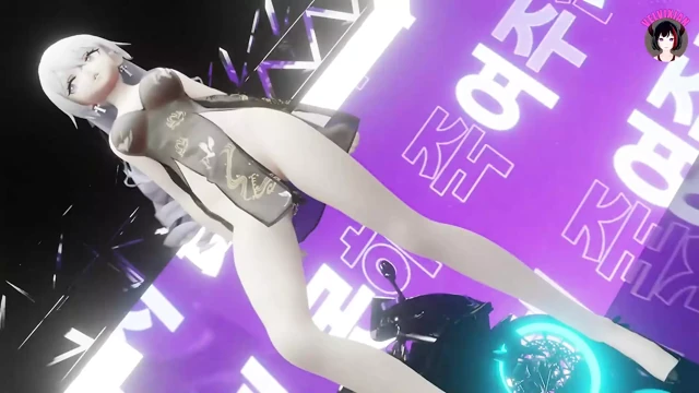 Seksi anime kız dans ediyor + kademeli soyunuyor (3 boyutlu hentai)