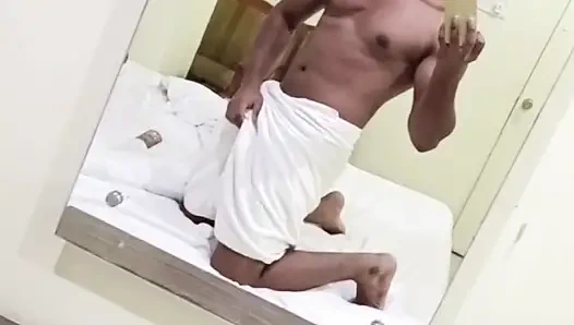 Straight friend saw me playing with my cock.