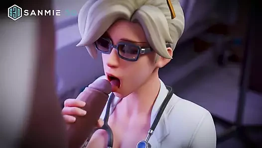 Overwatch'tan Mercy ile ateşli sakso