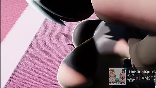 Большой хуй вводит пенис после чистки, 3D хентай MMD R18 VRCHAT хочу, чтобы жену трахнули с большим черным членом в анал