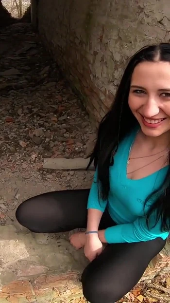Emotional moment from "Pov - Public Fuck And Huge Facial Outdoors"