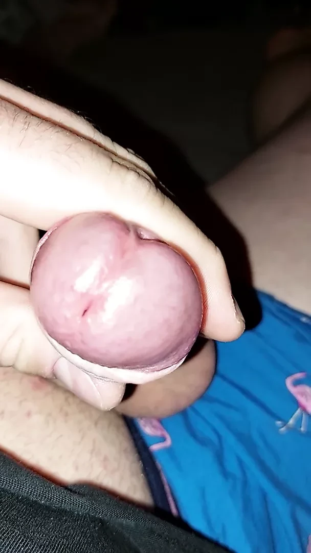 Kesilmemiş genç yarağıma mastürbasyon yapıyorum