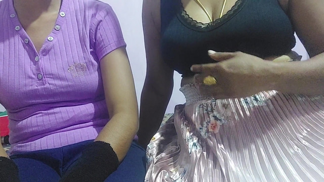 Tamil akka teach thangachi to self sex