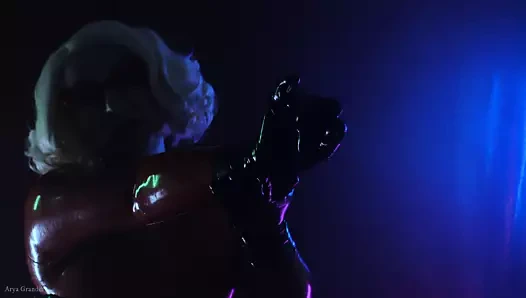 Lateks cadılar bayramı milf arya grander ayartmak ile asmr lastik eldiven sesleri sfw fetiş video