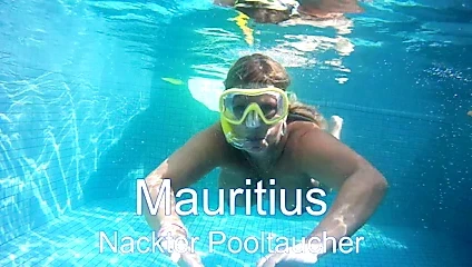 Havuzda Mauritius dalış dersleri