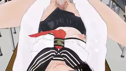 3d okul kız gets becerdin