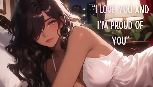 Evli kadın işteki zor bir günün ardından seni teselli ediyor (ağız sesleri) (inliyor) (öpücükler) (sarılma) asmr