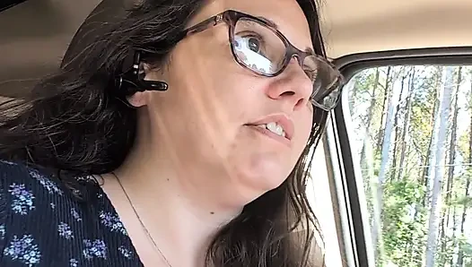 Risky squirting while driving during my lunch break